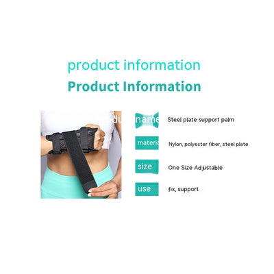 Steel Plate Support Hand Protector Twining Wristbands Removable Adjustment