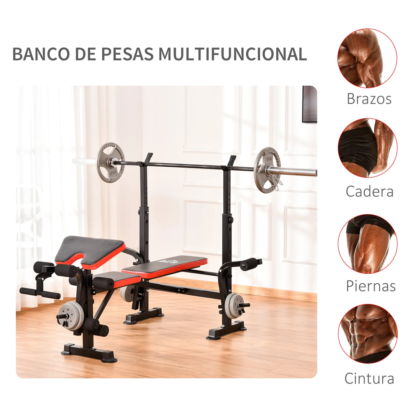 banc de musculation HOMCOM 175x139x127 cm