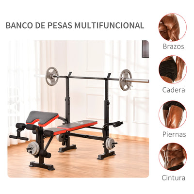 banc de musculation HOMCOM 175x139x127 cm