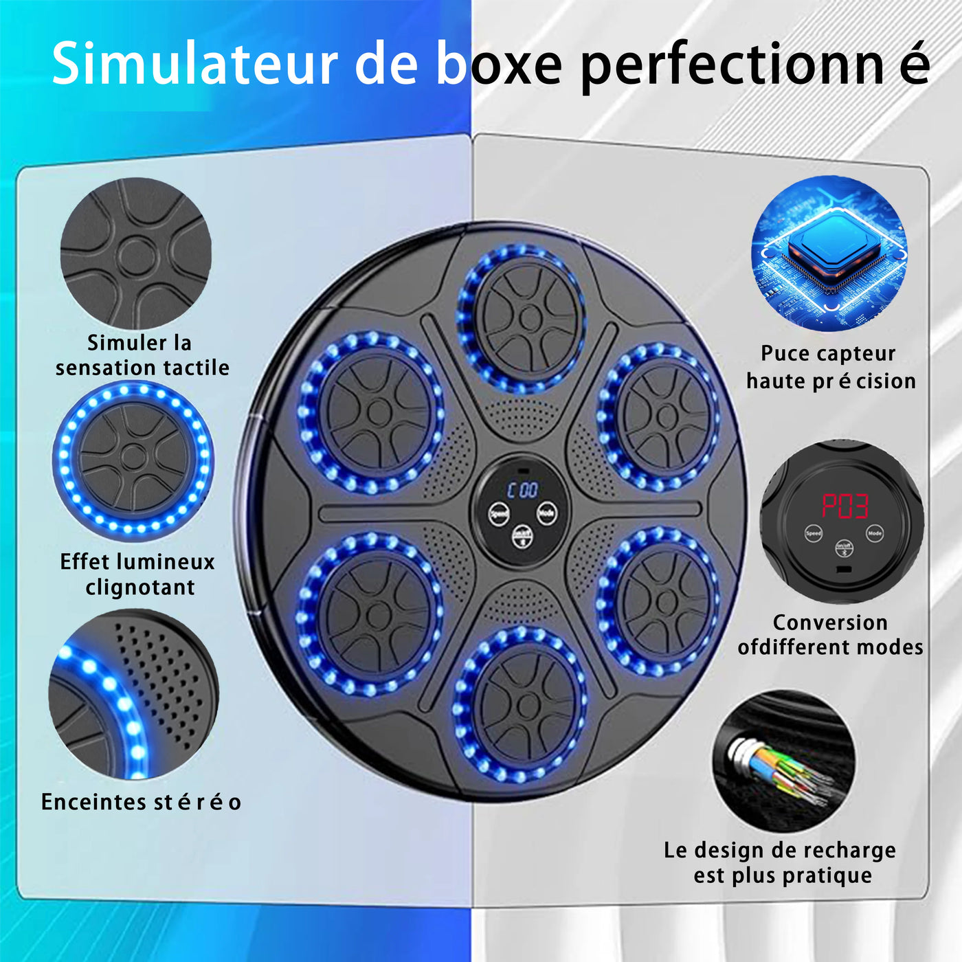 machine de boxe musicale intelligente Bluetooth