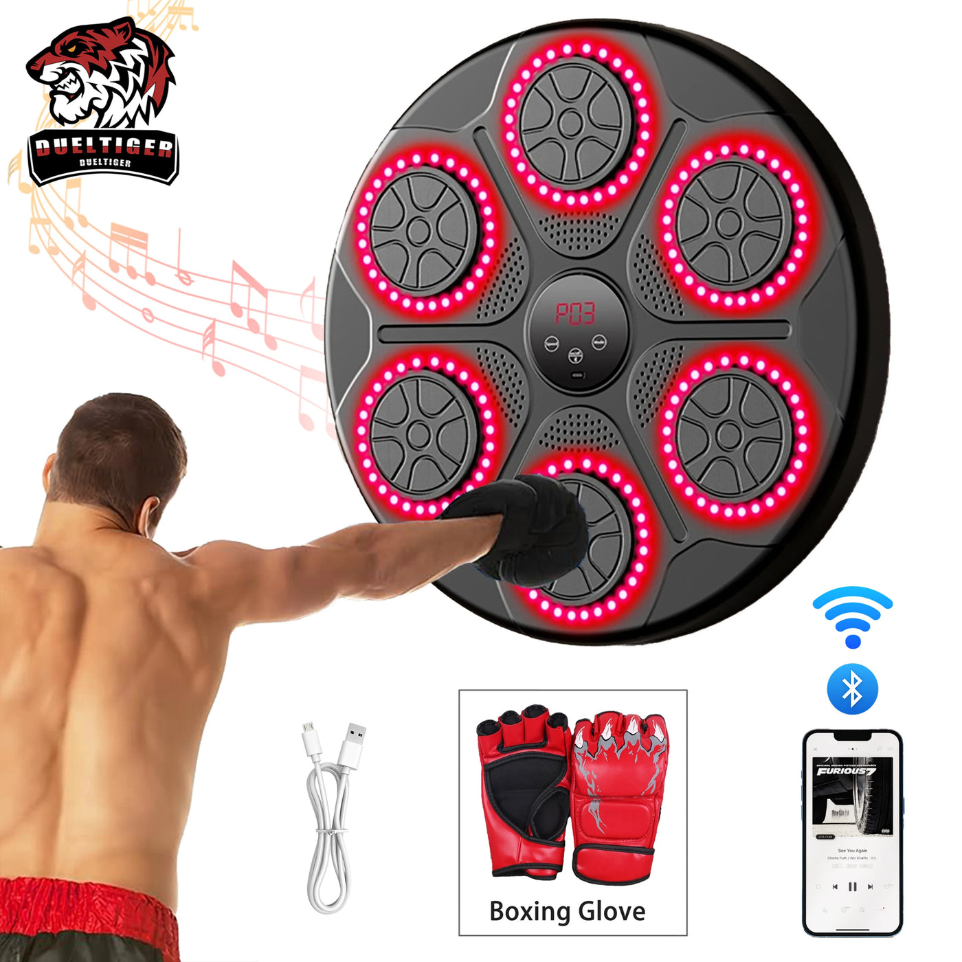machine de boxe musicale intelligente Bluetooth