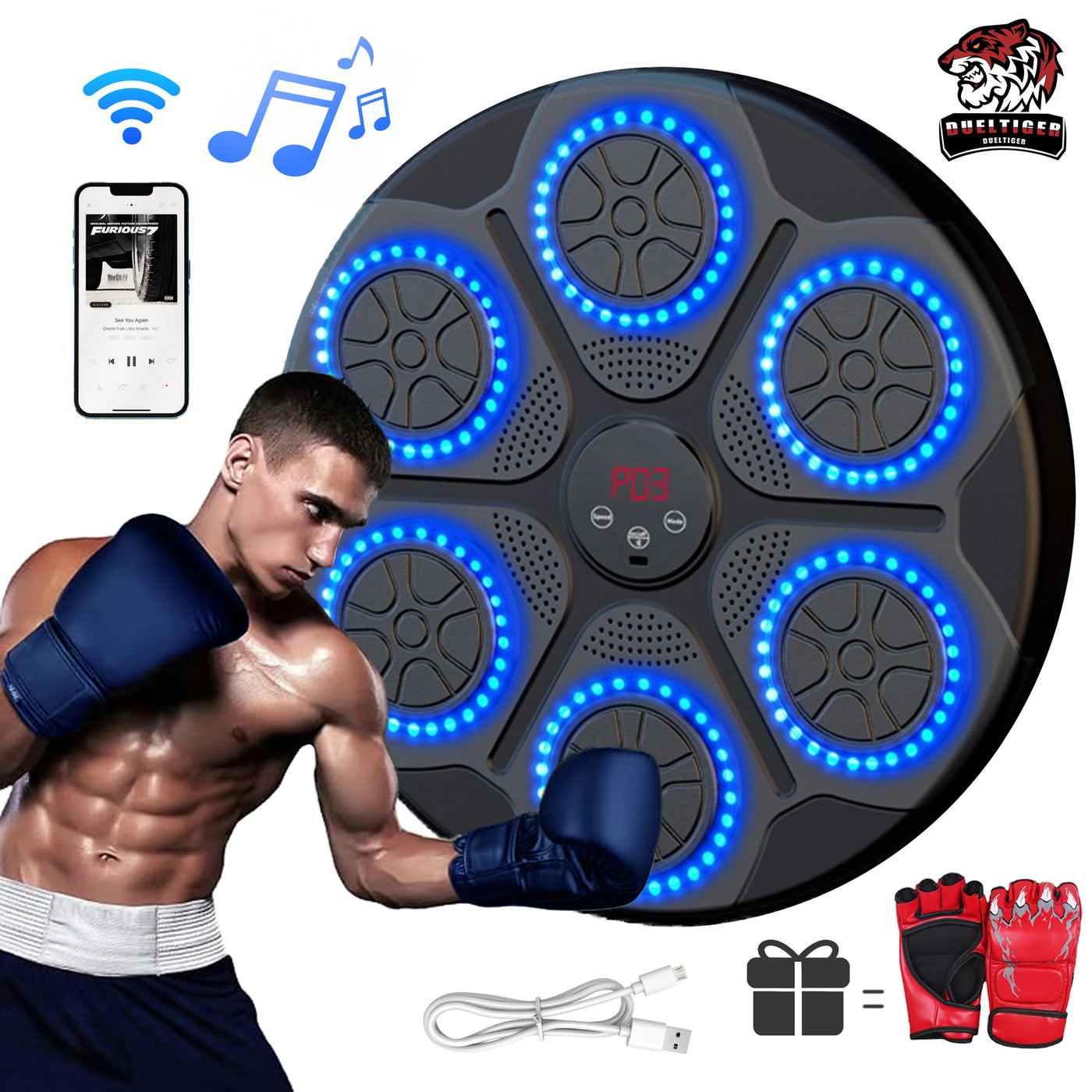machine de boxe musicale intelligente Bluetooth